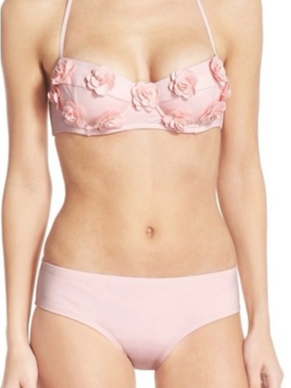 Pink Floral Appliqué Bikini Set - Two Piece Swimwear
Kate Spade